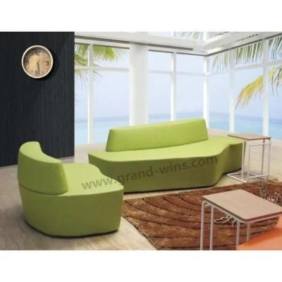 Modern Arc Fabric Velvet Fabric Reception Lounge Sofa