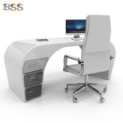Corporate Office Desk White Marble Modern Contemporary Corporate Office