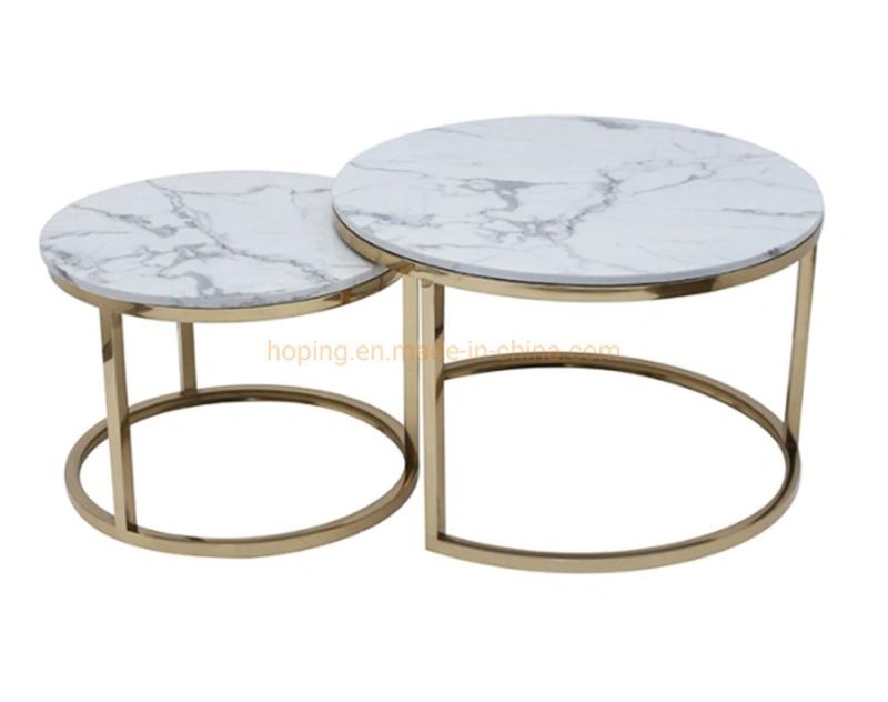 Chinese Factory Modern Clear Coffee Table Household Hotel Living Room Round Coffee Table