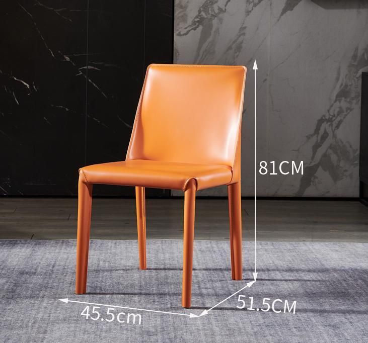 Office Negotiation Hotel Restaurant Metal Leather Dining Chairs