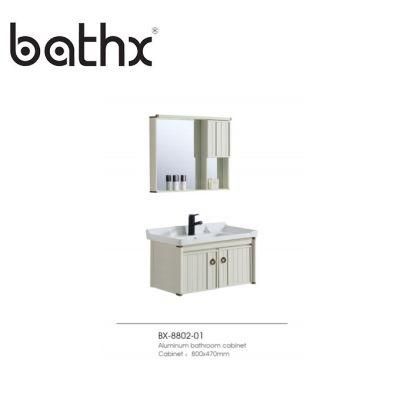 Modern China Design White Wall-Mounted Space Aluminum Bathroom Cabinet