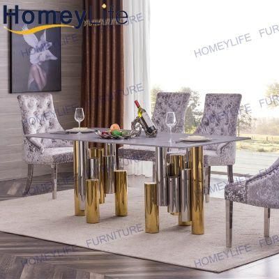 Foshan Wholesale Household Furniture Modern Marble Dining Tables