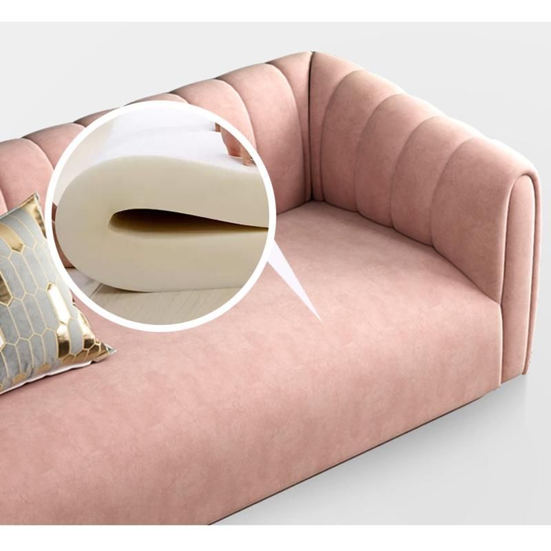Pink Style Sofa Apartment Modern Qualityliving Room Fabric Sofa