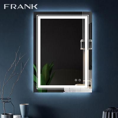 Wholesale LED Light Bathroom Mirror Wall Mounted Rectangular Glass