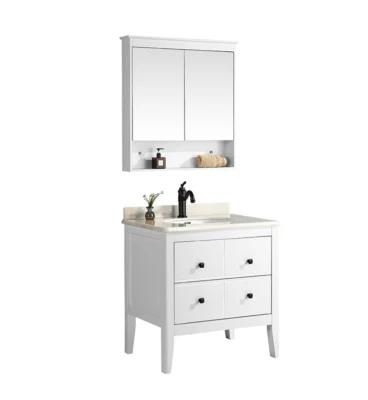 Used Hotel Vanity Mirror Wooden Bathroom Cabinet White Bathroom Cabinet