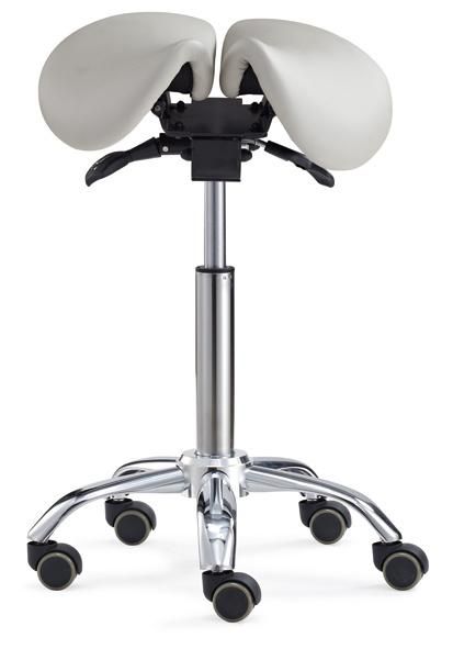 Ergonomic Saddle Chair - Comfortable Saddle Stool with Wheels - Swivel Salon Cutting Stool