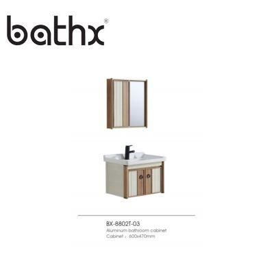 Modern Design Space Aluminum Wall-Mounted Bathroom Cabinet Vanities at The Corner