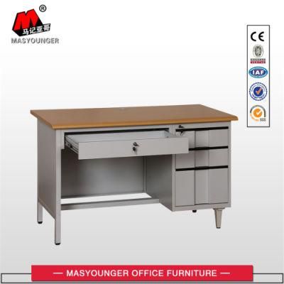 Hot Selling Steel Table /Metal Table with 25mm MDF Wood Firproof Top /Office Table with Drawers