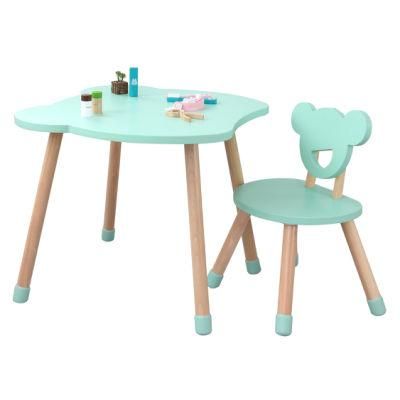 Cute Design Kids Room Furniture Wood Study Table and Chair Children Learning