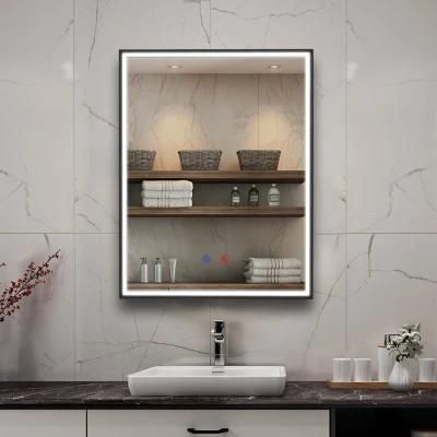 Defogger Bathroom Mirror for Wall Mounted Smart LED Light Illuminated