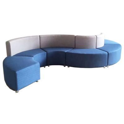 Wholesale Hot Sale Multipurpose Blue Leather 7 Seater Modern Sectional Sofa
