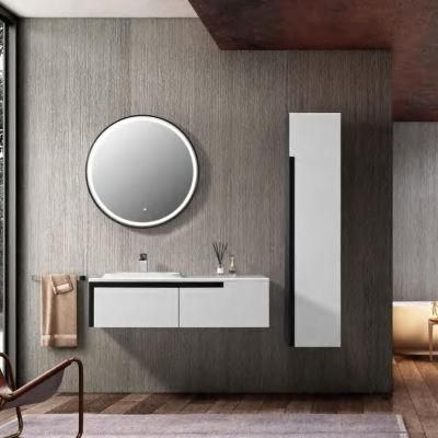 Wholesale European Style Modern Minimalist White MDF Bathroom Cabinet