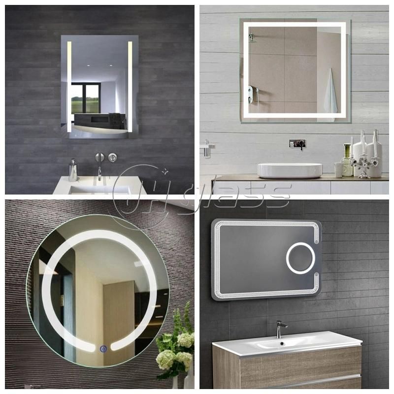 Lighted Bathroom Vanity Mirror with Defogger & Dimmer, Horizontal & Vertical