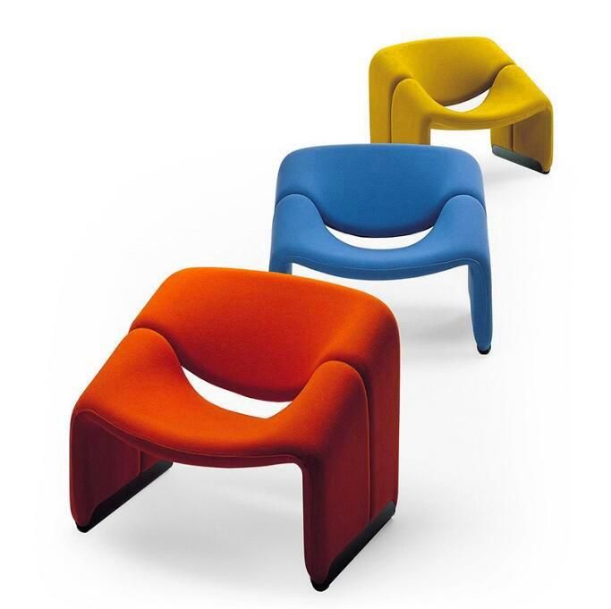 Modern M Shape Lobby Chairs Fiberglass Groovy Lounge Chair for Hotel Furniture