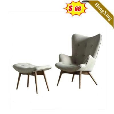 Modern Design Home Living Room Furniture Customized Size White Color Fabric Leisure Lounge Chair with Ottoman