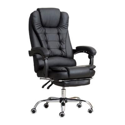 135 Degree Reclining PU Ergonomic Office Chair with Footrest