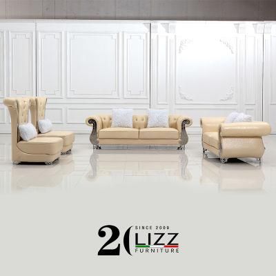 Living Room Sectional Leather Sofa White Sofa Set Furniture Modern Home Furniture