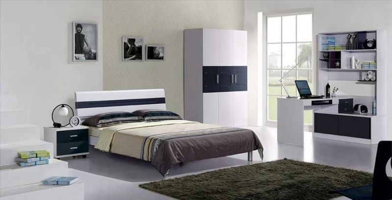 Elegant Design High Gloss Bed Lacquered Bedroom Set Furniture (SZ-BT007)