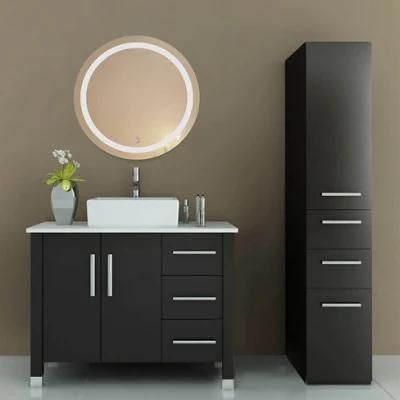 Round LED Bathroom Mirror Furniture Mirror with Lighted with Defogger &amp; Touch Sensor