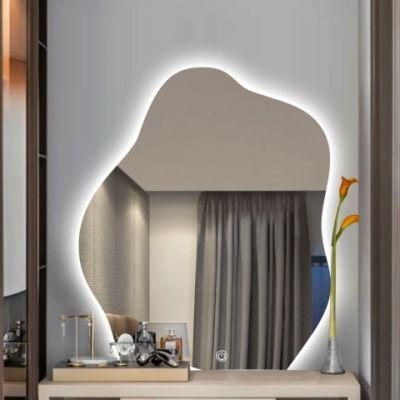 Decorative Large Semicircular Designer Diamond Shape Wall Mirror for Bedroom Bathroom Entryway