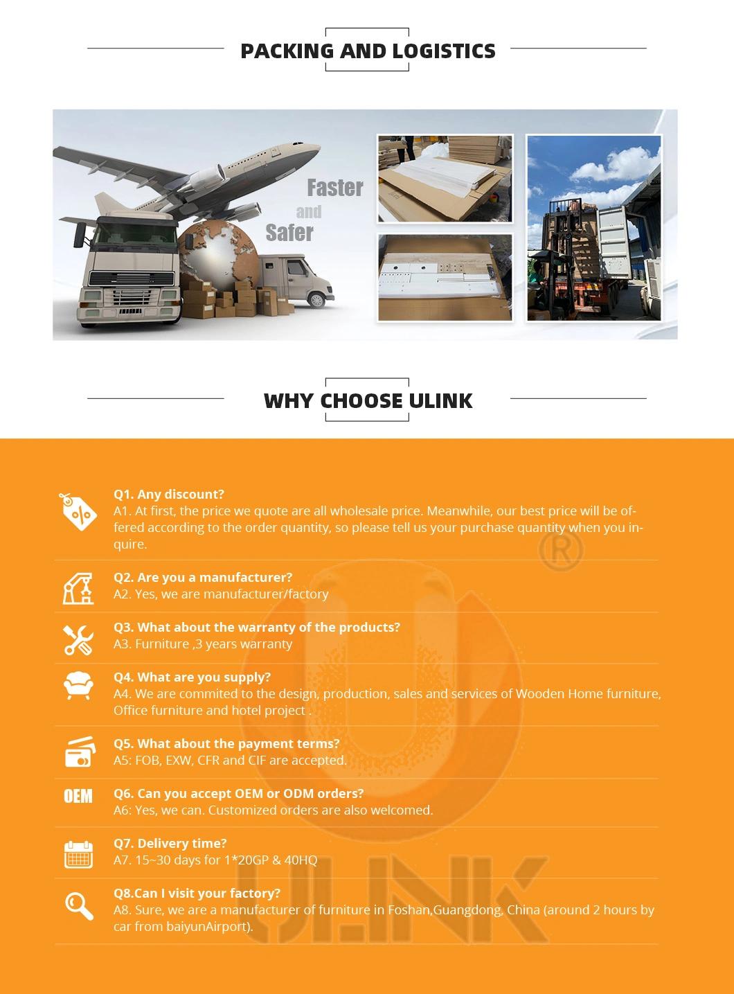 2 Year Warranty Wood Home Furniture with Knock Down Packing