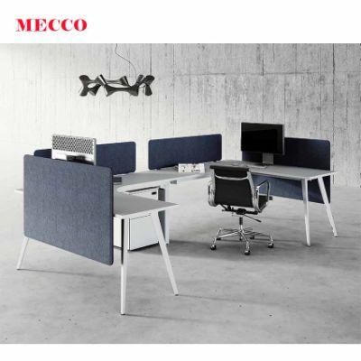Modern Design Simple Computer 4 Person Workstation Table Office