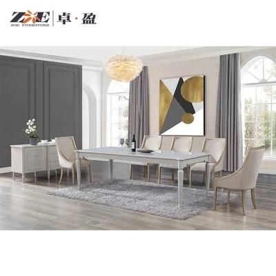 Luxury Home Furniture Marble Top Dining Table and Chairs