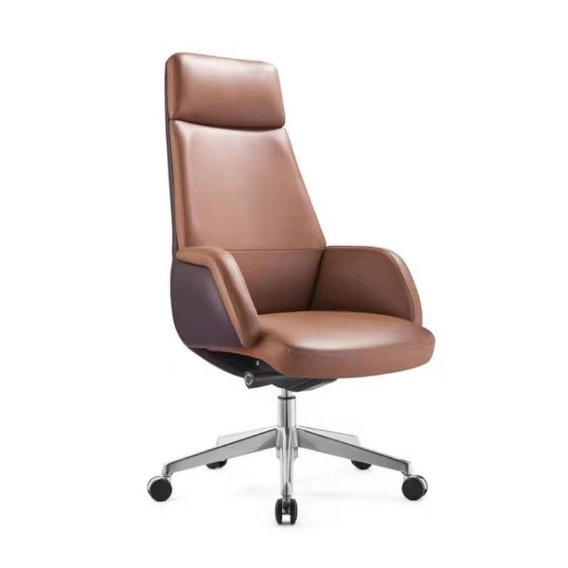 360 Office Recliner Chair Leather Modern Orange Executive Chair Adjustable