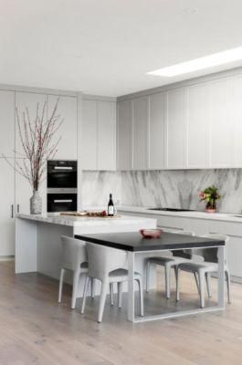 High Quality Open Frame Flat Slab Pantry White Shaker Kitchen Cabinets