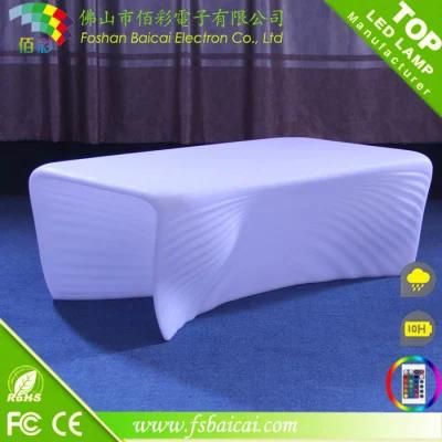 Commercial Plastic Modern Restaurant LED Tea Table