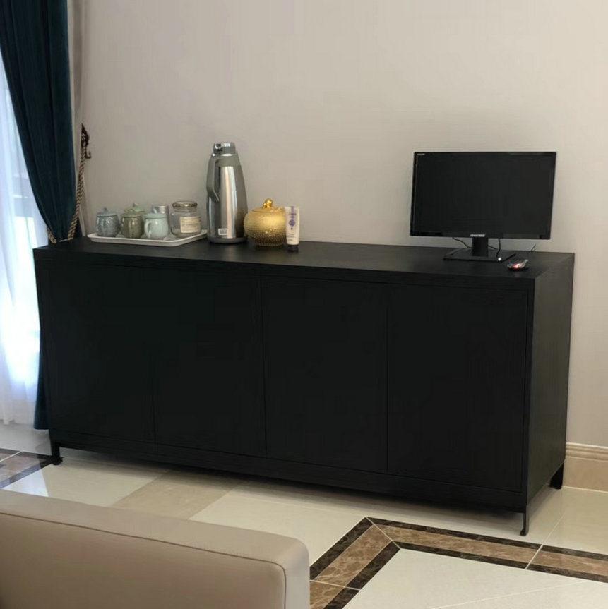 Chinese Fty Wholesale or Retail Modern Living Room Cabinet Wooden Cabinet with Metal Frame Base Console Cabinet