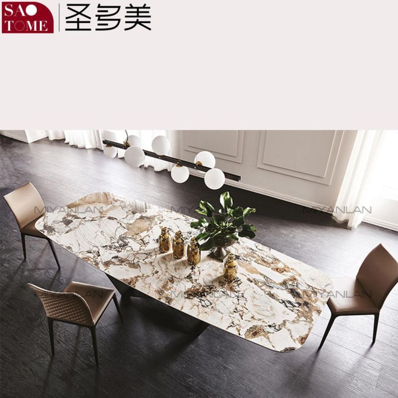 Modern Living Room Dining Room Rock Board Furniture Dining Table