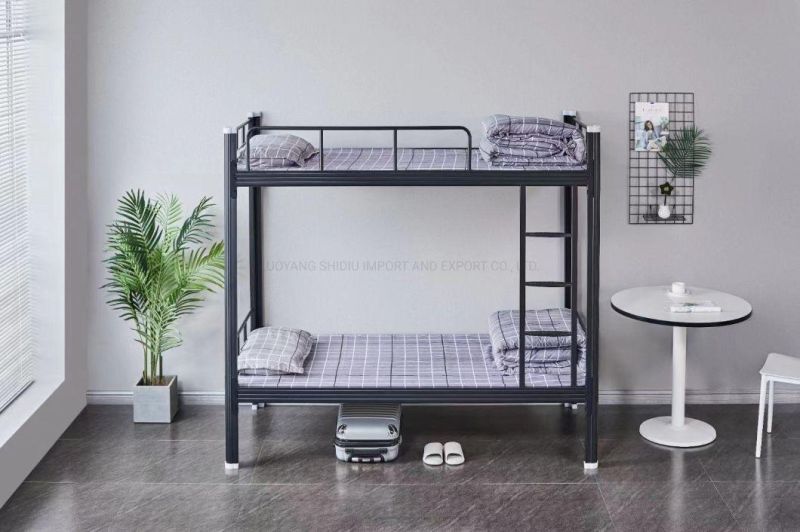 Durable Modern Metal Bedroom Bunk Bed White Metal Bed Frame