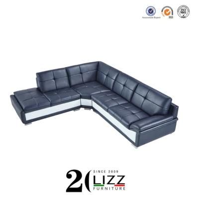 Hotel Commercial Modern Sectional Corner Leather Sofa