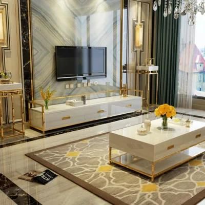 Luxury Modern TV Stand Coffee Table Side Board Living Room Furniture Sets