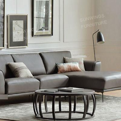 Modern Home Furniture Living Room Veneer Coffee Table Round Wood Table