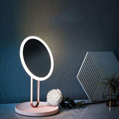 Rechargeable 8 Inch Lighted Vanity Makeup Cosmetic Mirror High Definition Portable Desk Beauty