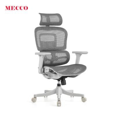 Grey Frame Computer Office Mesh Chair with Ergonomic Design