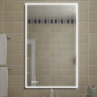 Light Dressing up Mirror Simplicity Lighted LED Bathroom Vanity Mirror Illuminated LED Backlit Mirror with Frost Edge