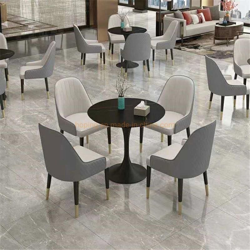 Modern Stylish 4 Person Seating Western Restaurant Furniture for Cafe Bar Milk Shop Wedding Infinity Leather Hotel Banquet Chair for Hire Living Room Chairs