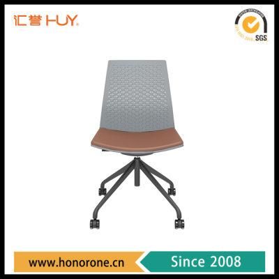 Modern PP Armless Swivel Desk Home Office Task Chair with Casters