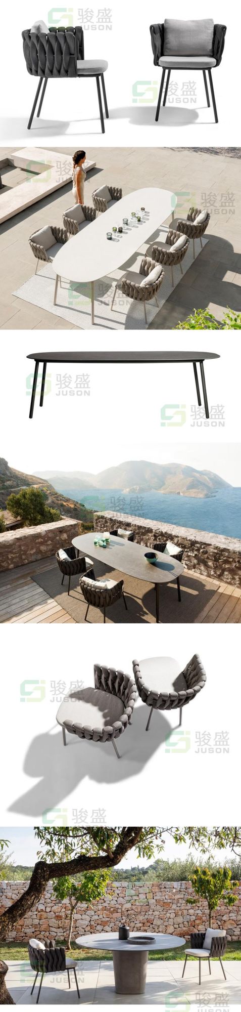 Hot Sale Modern Hotel Outdoor Patio Dining Table Set Rattan Garden Furniture Living Room Dining Chair