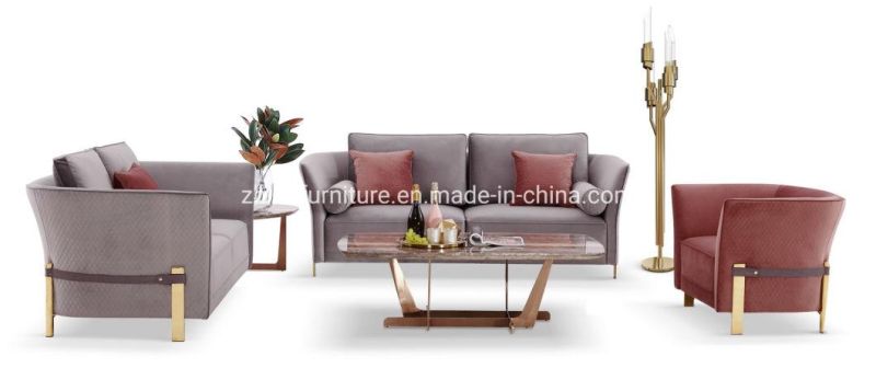 Factory Furniture Foshan Hotel Furniture Velvet Sofa for Living Room