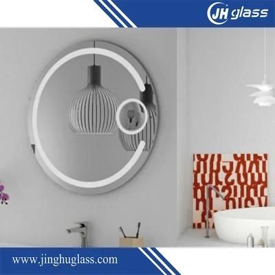 Home Hotel Lighted PVC Frame Wall Mounted Round LED Bath Makeup Mirror with Saso Certificate