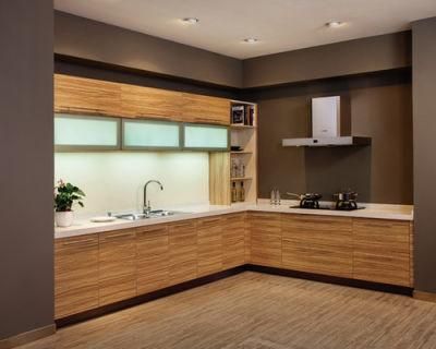 Apartment L Shape Kitchen Cabinet Melamine Kitchen Furniture