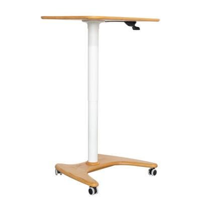 Pneumatic Desks Rolling Laptop Desk Height Adjustable Tables