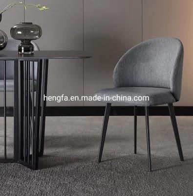 Modern Office Furniture Steel Legs Fabric Cushion Hotel Dining Chairs