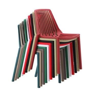 Outdoor Modern Stackable All Plastic Seat Restaurant Dining Chair PP Coffee Shop Chair Silla Del Comedor for Dining Room