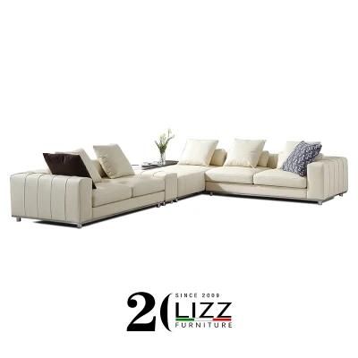 Natuzzi Italian Minimalist Design Modern Leather Sectional Sofa for Living Room Furniture