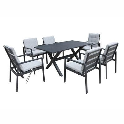 Large Outdoor Table 6 Seater Modern Leisure Outdoor Dining Set Manufacturer Furniture